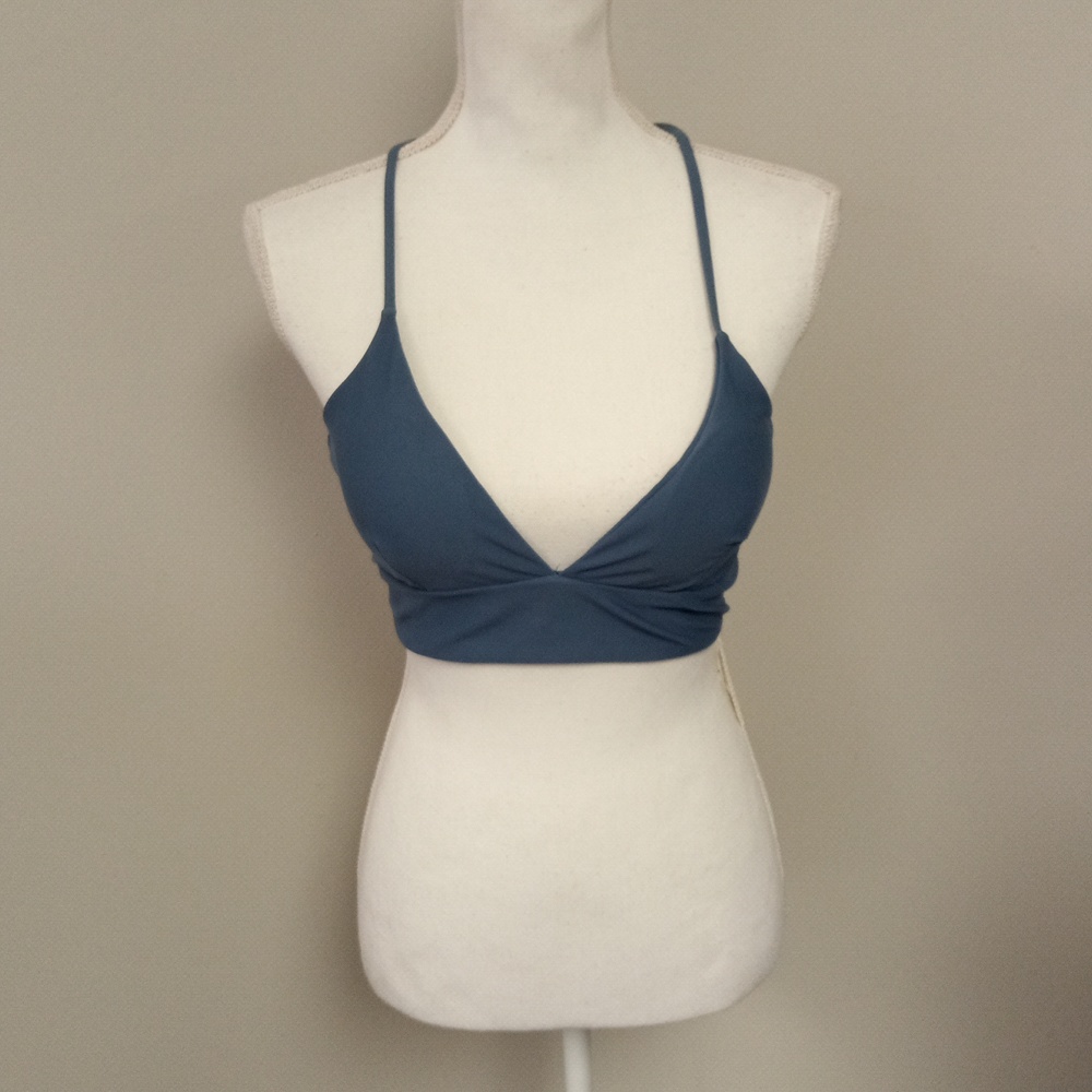 Romwe Women's Blue Bikini Top size Large